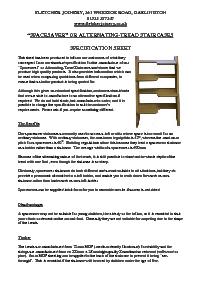 Space Saver Staircase Specification Sheet